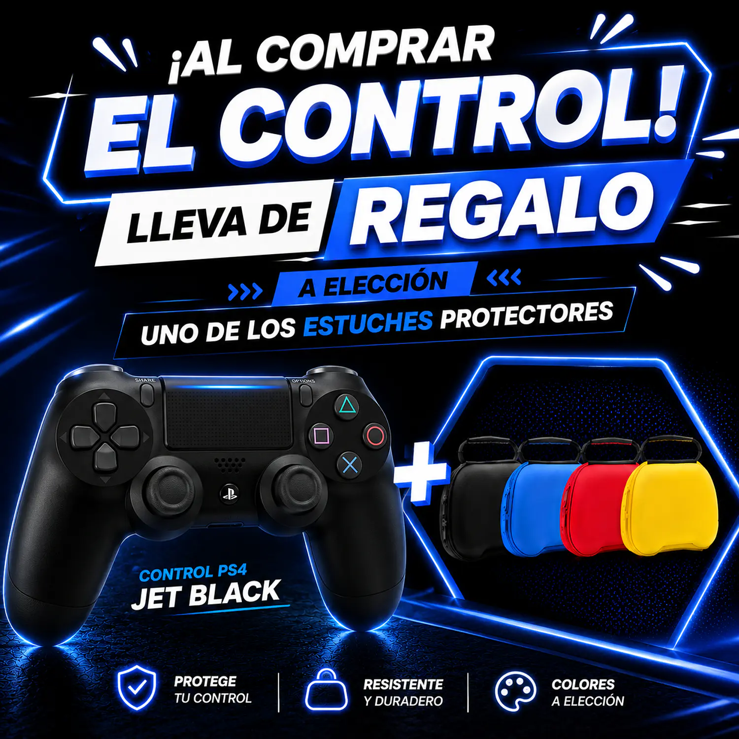Control Original Sony PS4 Dualshock 4, Color Negro (Open Box) 1