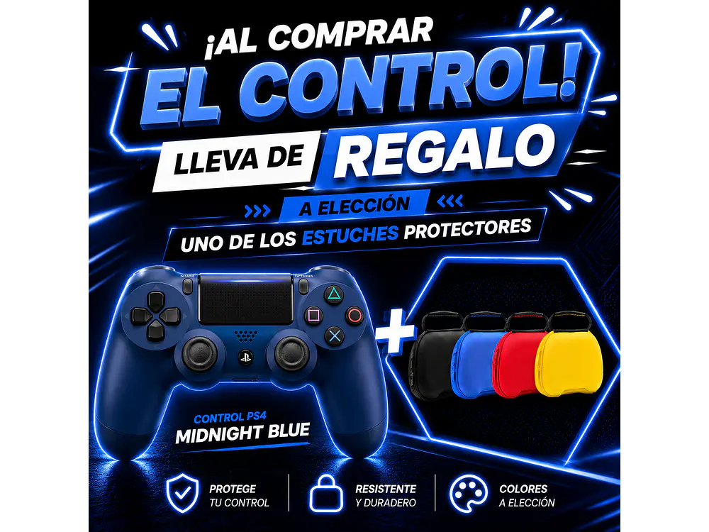 Control Original Sony PS4 Dualshock 4, Color Midnight Blue (Reacondicionado) 1