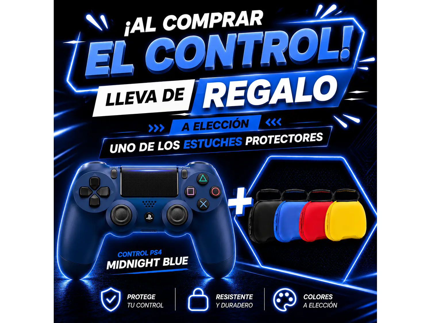 Control Original Sony PS4 Dualshock 4, Color Midnight Blue (Reacondicionado) 1