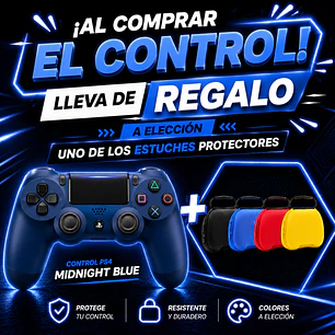 Control Original Sony PS4 Dualshock 4, Color Midnight Blue (Reacondicionado)