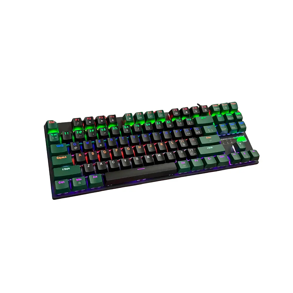 Teclado Gamer Mecánico CollarWali QK87H, Color Negro, Switch Red Hot Swap 1