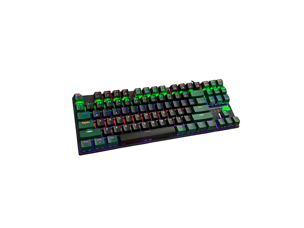 Teclado Gamer Mecánico CollarWali QK87H, Color Negro, Switch Red Hot Swap 1