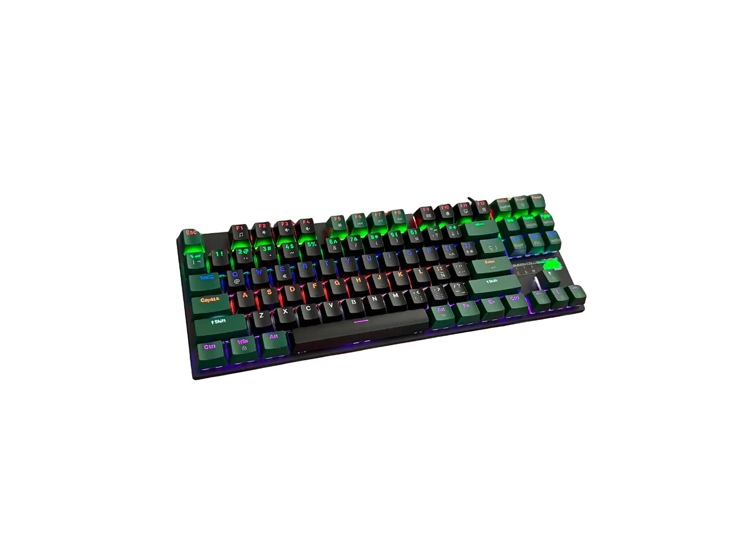 Teclado Gamer Mecánico CollarWali QK87H, Color Negro, Switch Red Hot Swap 1