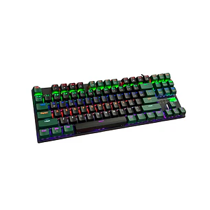 Teclado Gamer Mecánico CollarWali QK87H, Color Negro, Switch Red Hot Swap