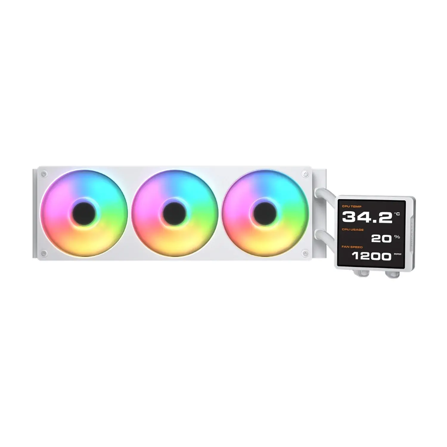 Refrigeración Líquida CPU Cougar Poseidon Vistek 360 ARGB, AM5,  LGA1851, Color Blanco 1