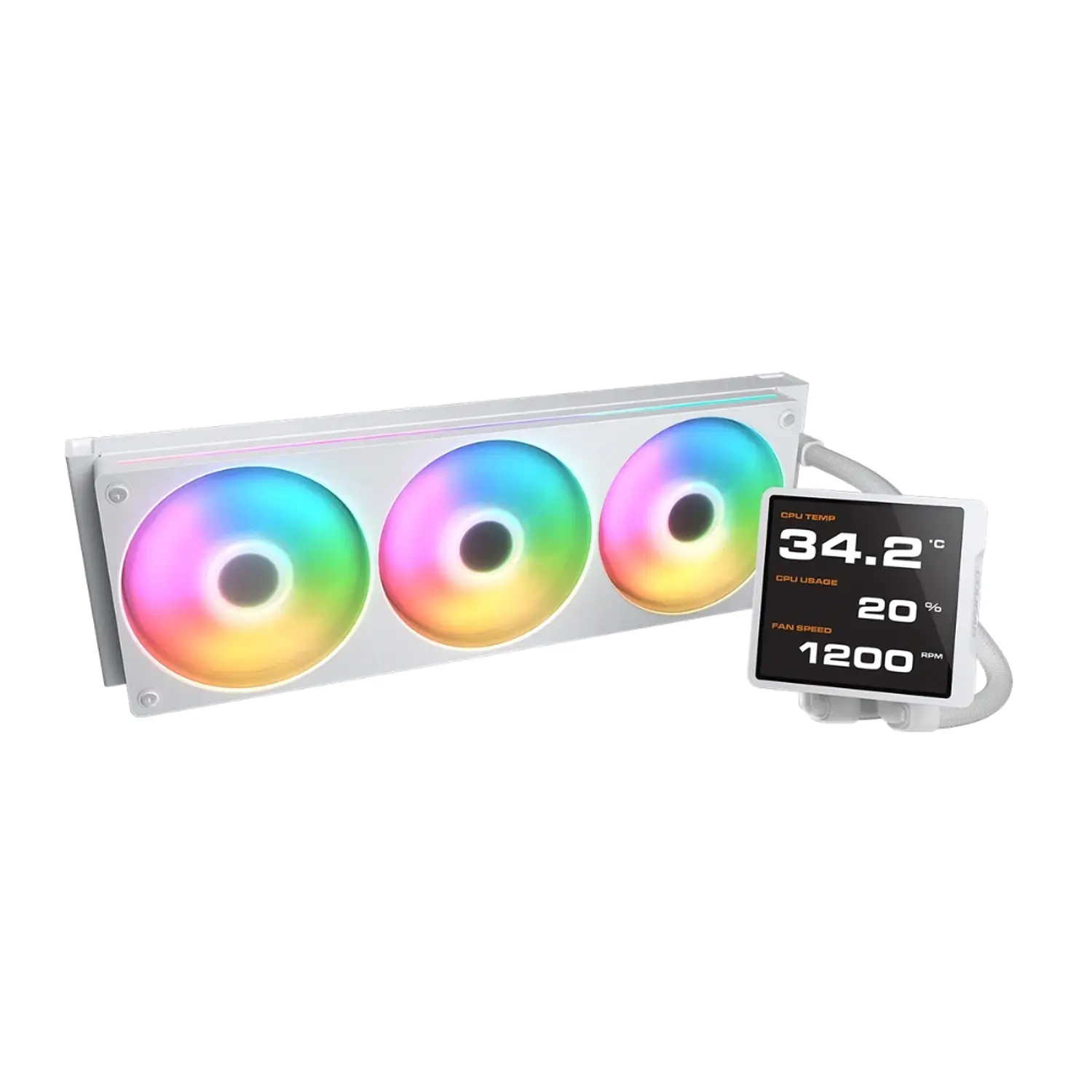 Refrigeración Líquida CPU Cougar Poseidon Vistek 360 ARGB, AM5,  LGA1851, Color Blanco 2