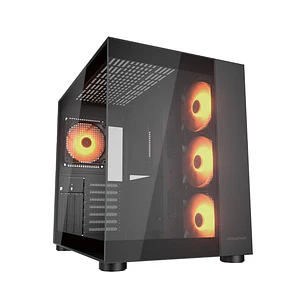 Gabinete Pc Cougar FV150 RGB, Color Negro