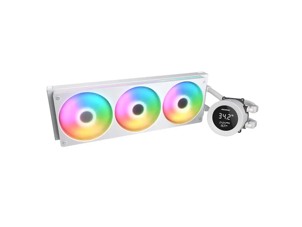 Refrigeración Líquida CPU Cougar Poseidon Vistek 360 ARGB, AM5,  LGA1851, Color Blanco 1