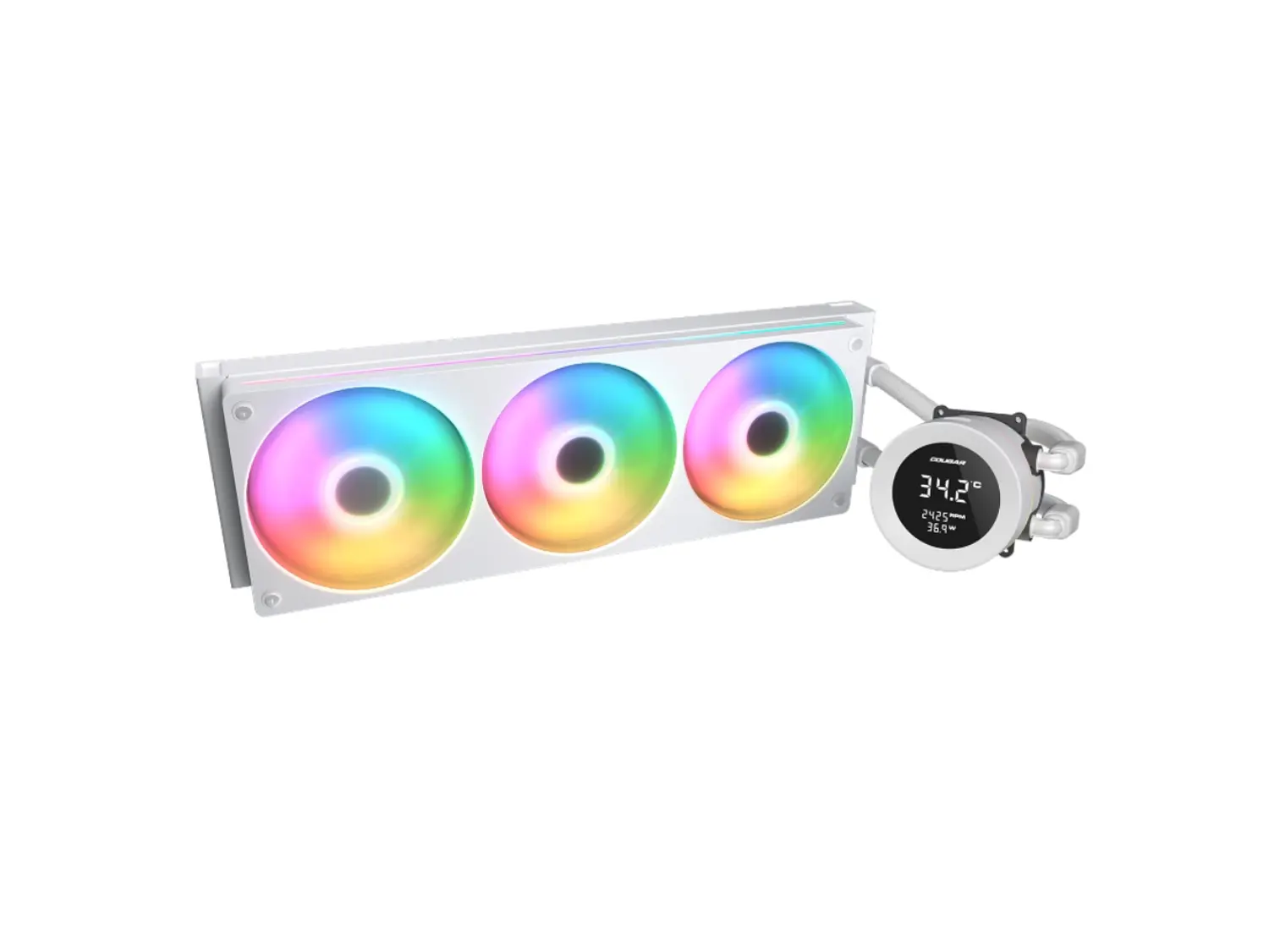 Refrigeración Líquida CPU Cougar Poseidon Vistek 360 ARGB, AM5,  LGA1851, Color Blanco 1