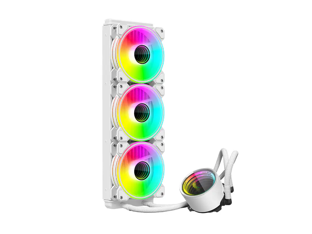 Refrigeración Liquida Coolmoon Icemoon 360 ARGB, LGA 1851, AM5, Color Blanco 1