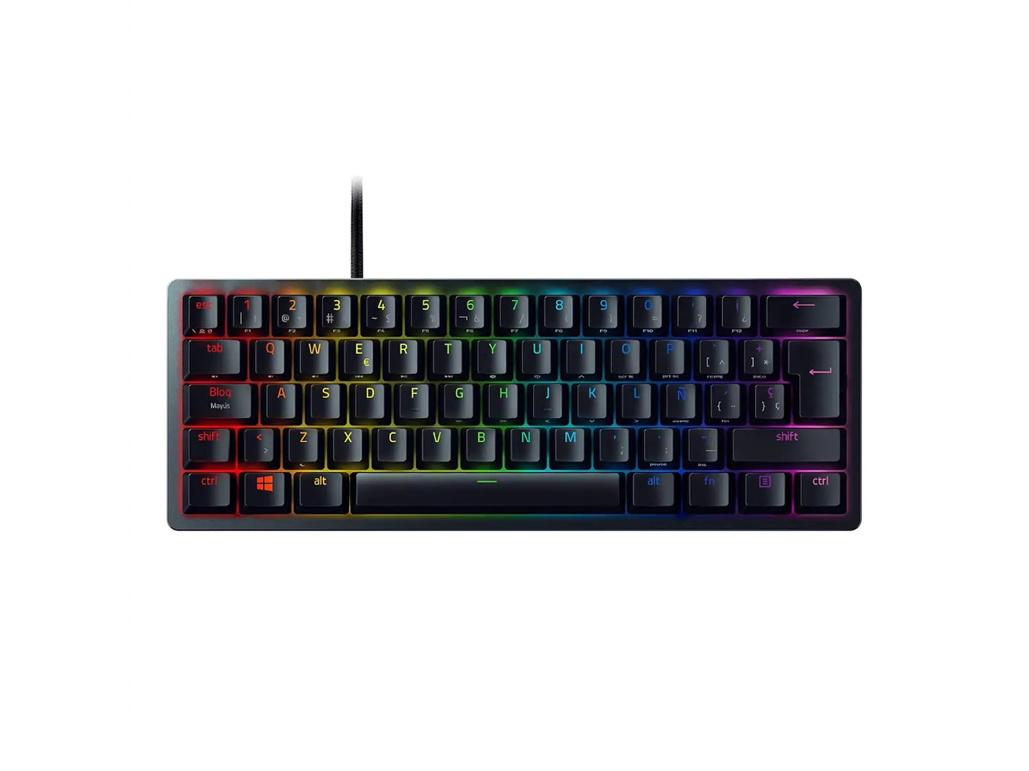 Teclado Razer Huntsman Mini Negro, Switch Purple, 60%, Español 1
