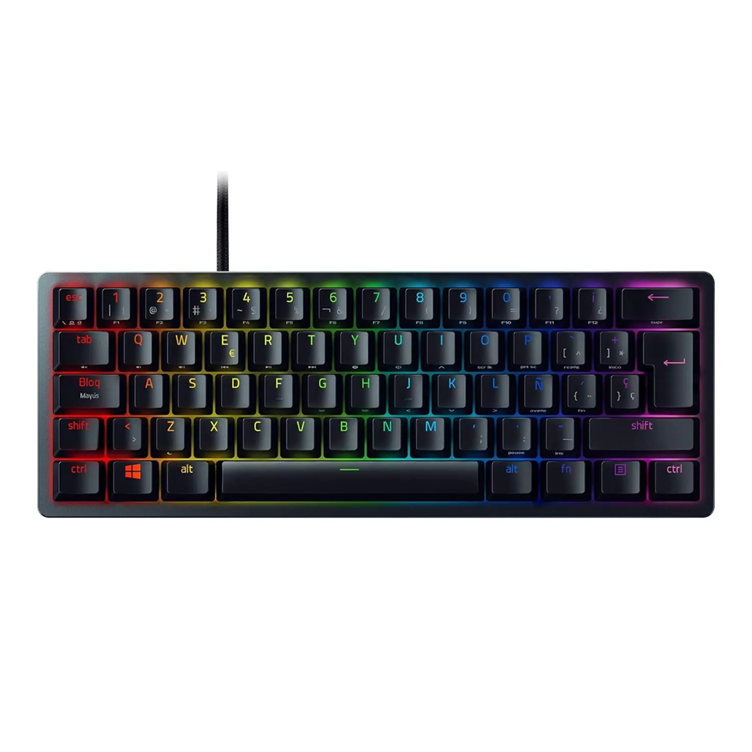 Teclado Razer Huntsman Mini Negro, Switch Purple, 60%, Español 1