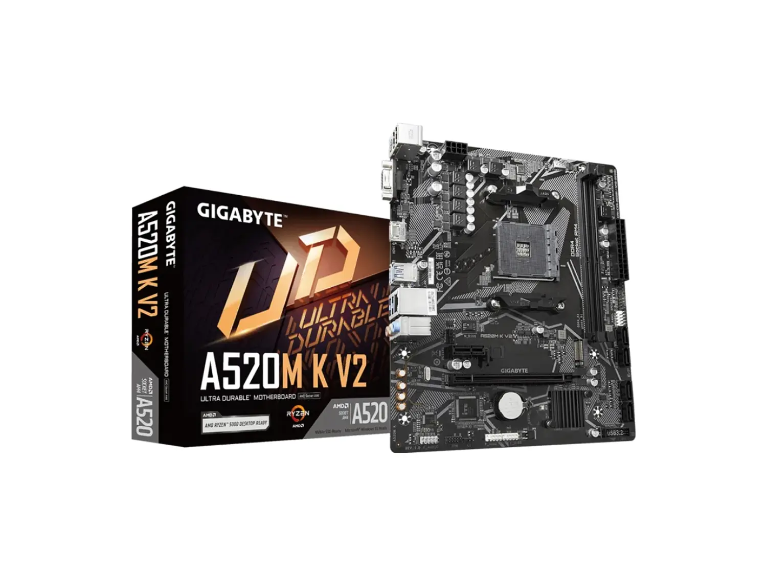 Placa Madre AMD Gigabyte A520M K V2 AMD, DDR4 1