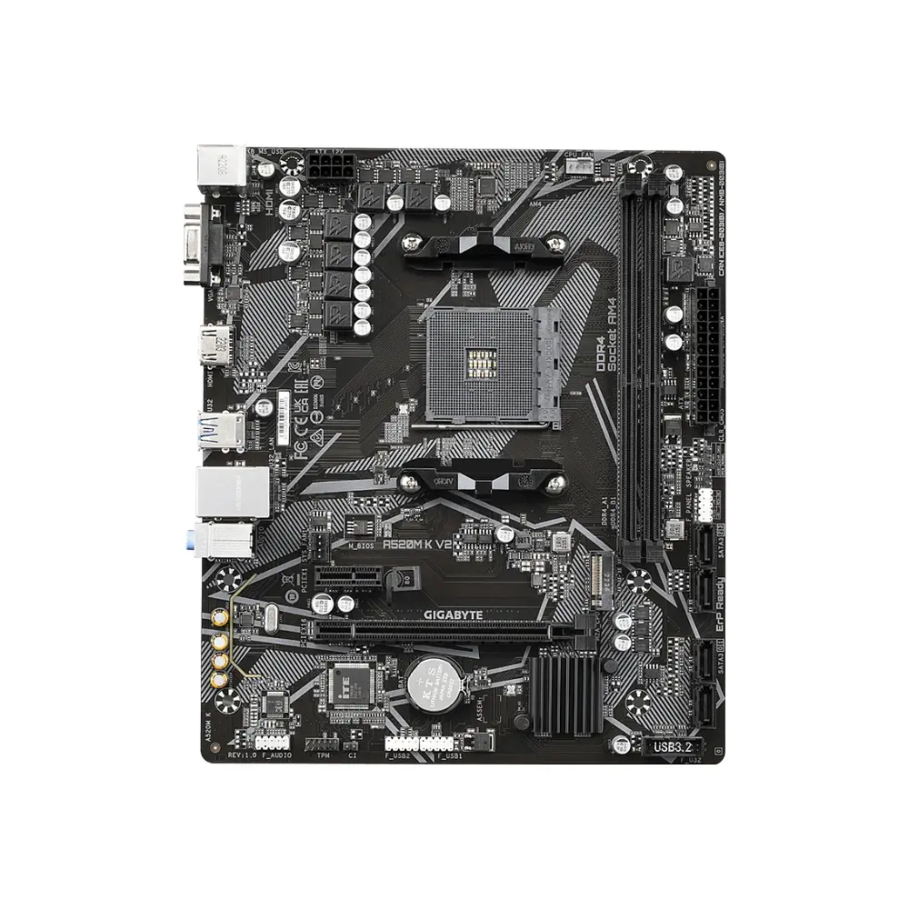 Placa Madre AMD Gigabyte A520M K V2 AMD, DDR4 2