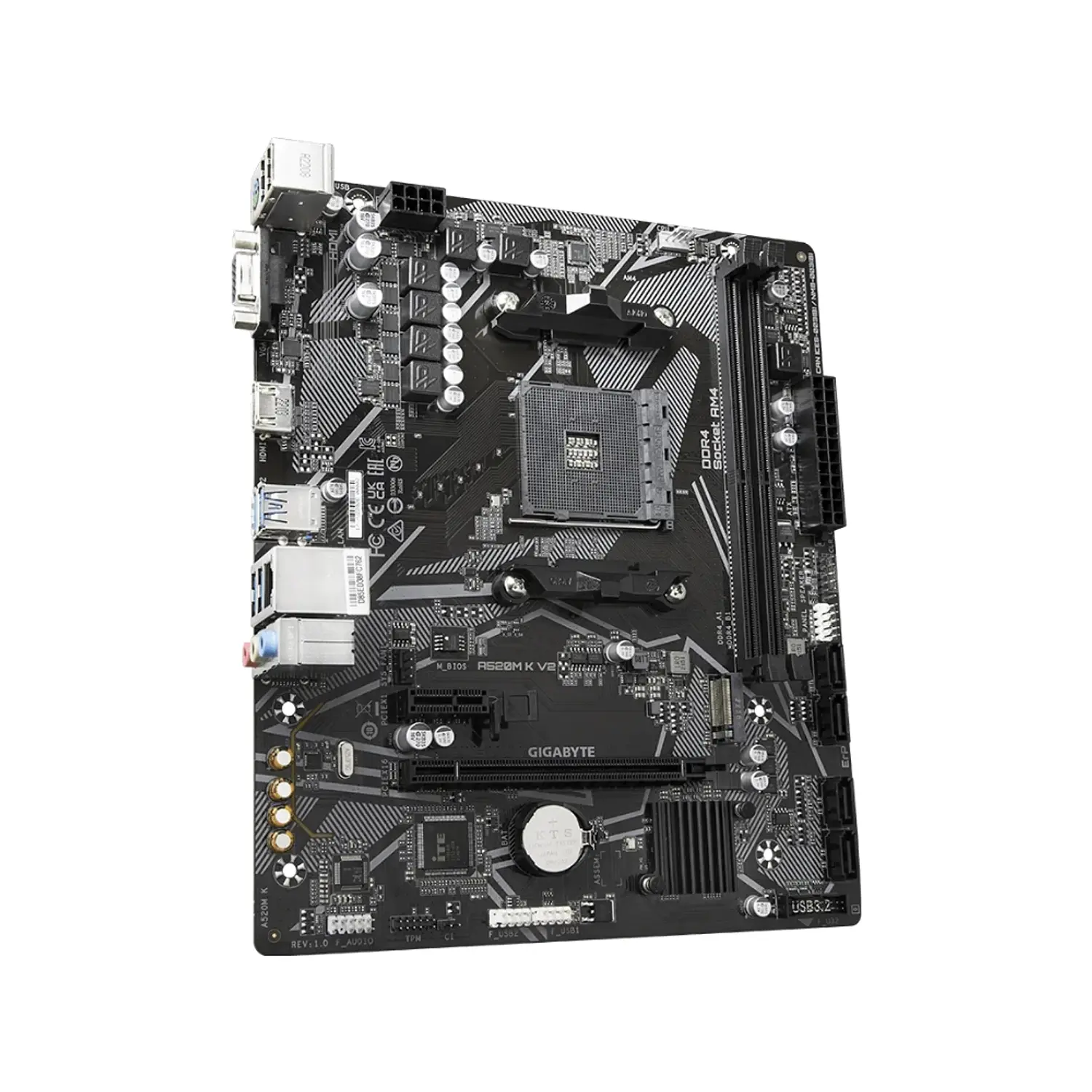 Placa Madre AMD Gigabyte A520M K V2 AMD, DDR4 3