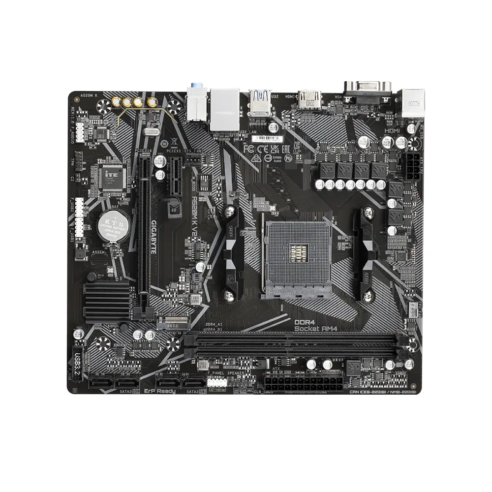 Placa Madre AMD Gigabyte A520M K V2 AMD, DDR4 4