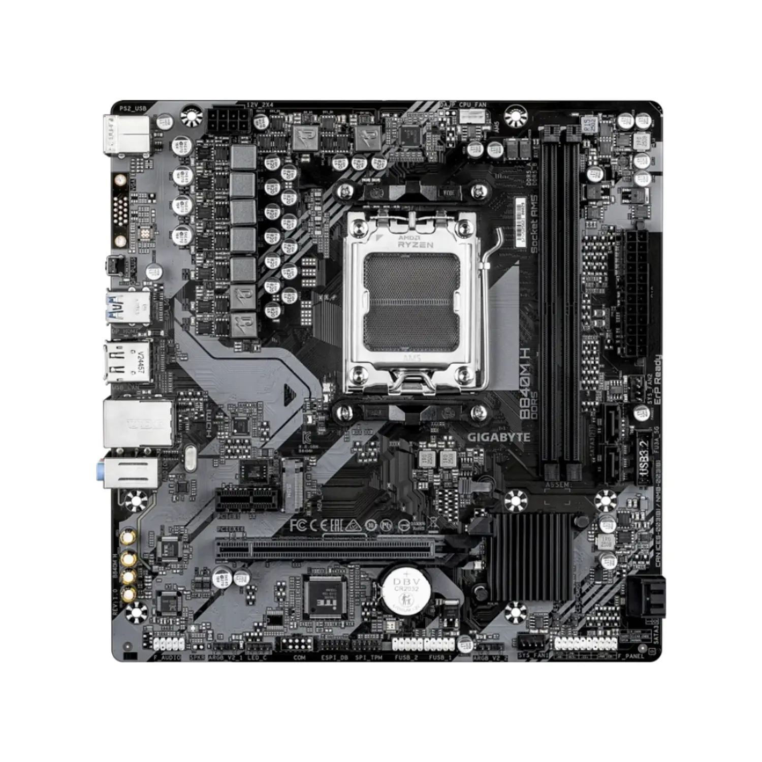 Placa Madre AMD Gigabyte B840M H, AM5, DDR5 2