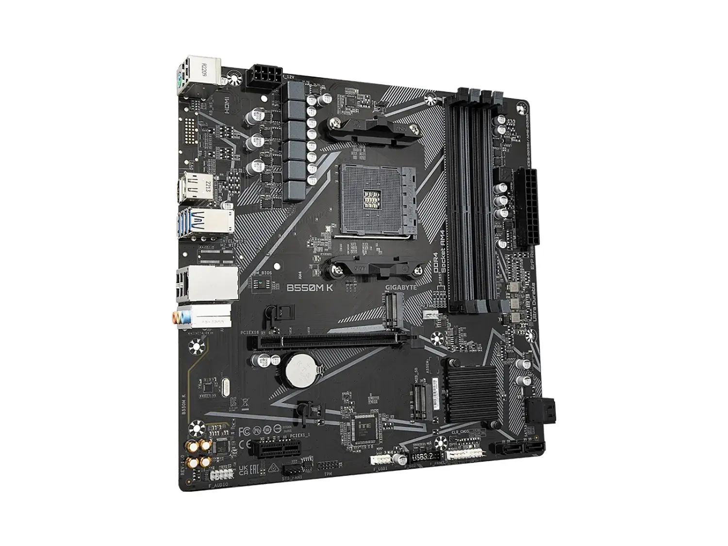 Placa Madre AMD Gigabyte B550M K, AM4, DDR4 3