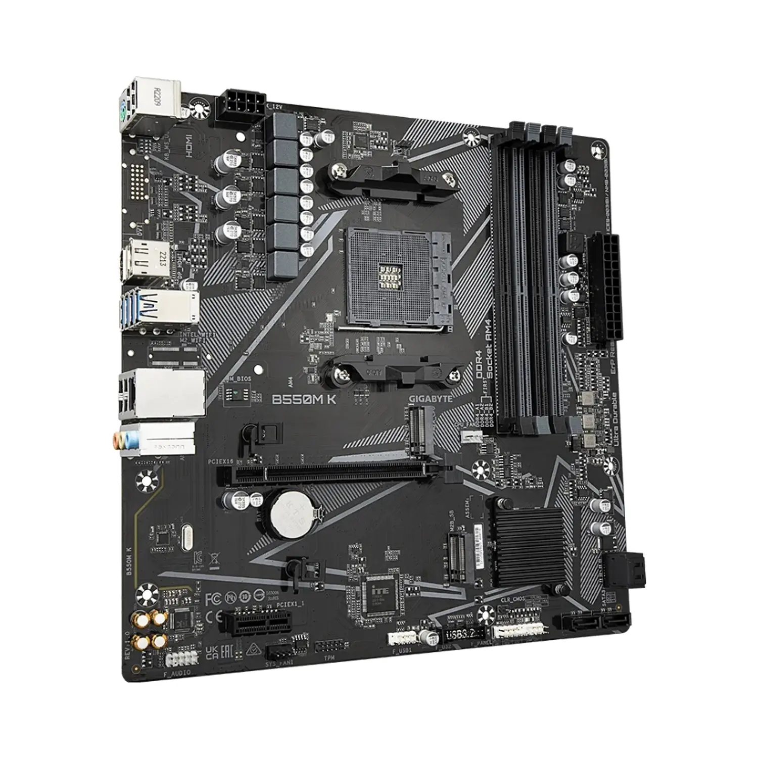 Placa Madre AMD Gigabyte B550M K, AM4, DDR4 3
