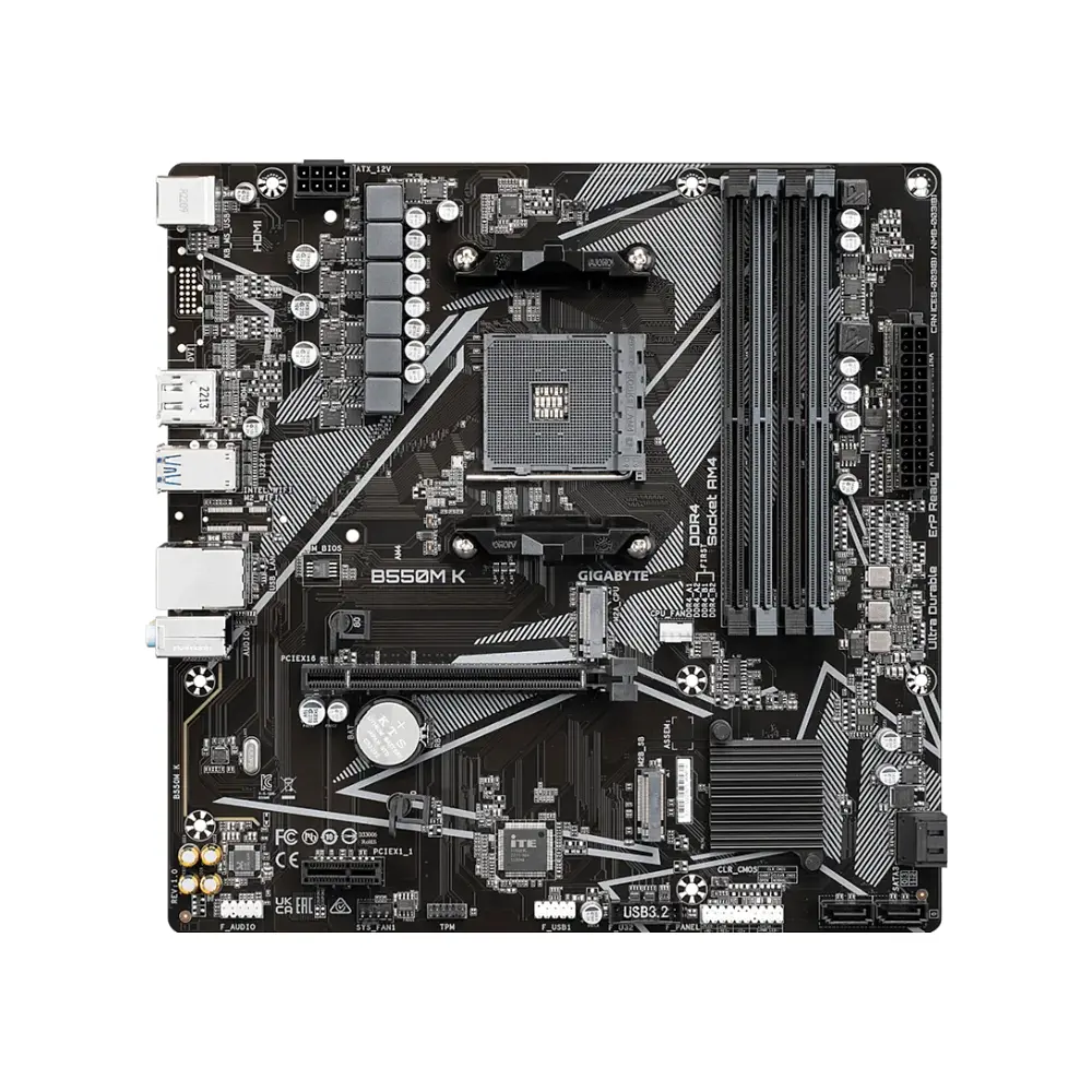 Placa Madre AMD Gigabyte B550M K, AM4, DDR4 2
