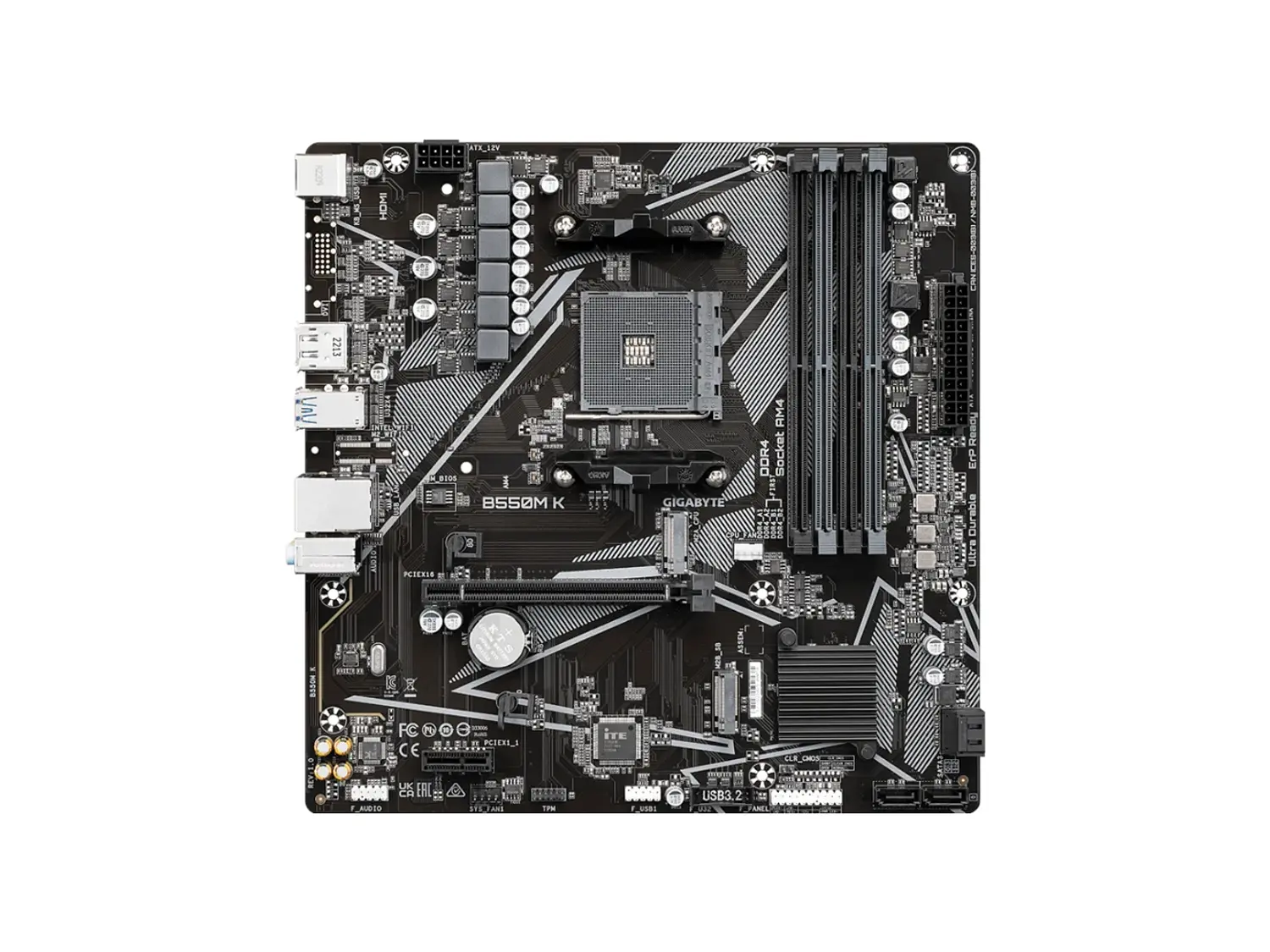 Placa Madre AMD Gigabyte B550M K, AM4, DDR4 2