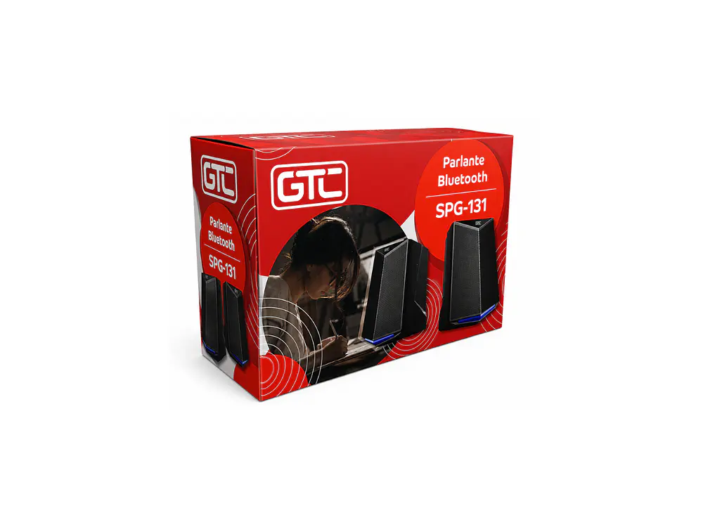 Parlante Bluetooth GTC SPG-131, 3W x 2, USB + Jack 3.5, Bluetooth 1