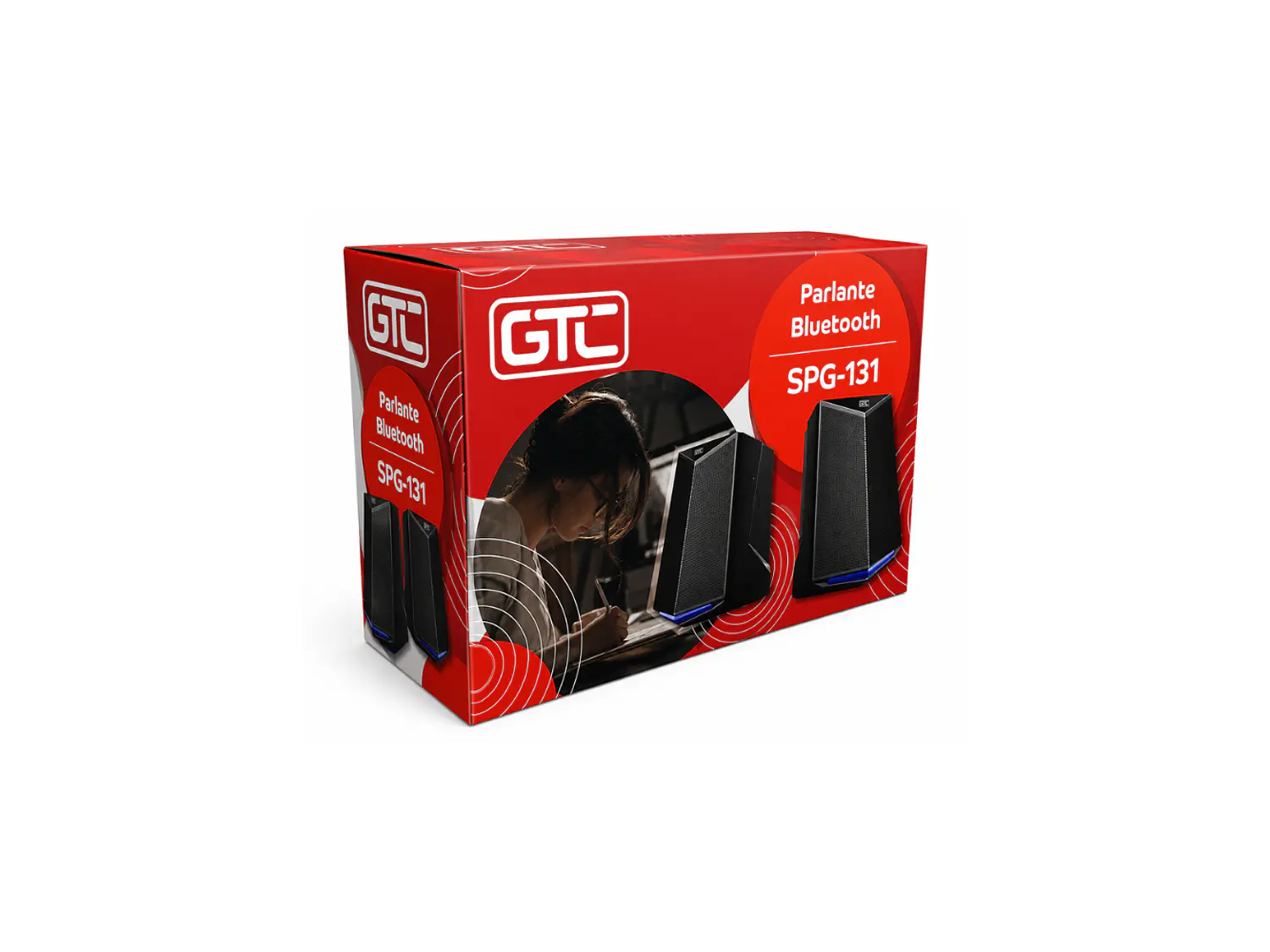 Parlante Bluetooth GTC SPG-131, 3W x 2, USB + Jack 3.5, Bluetooth 1
