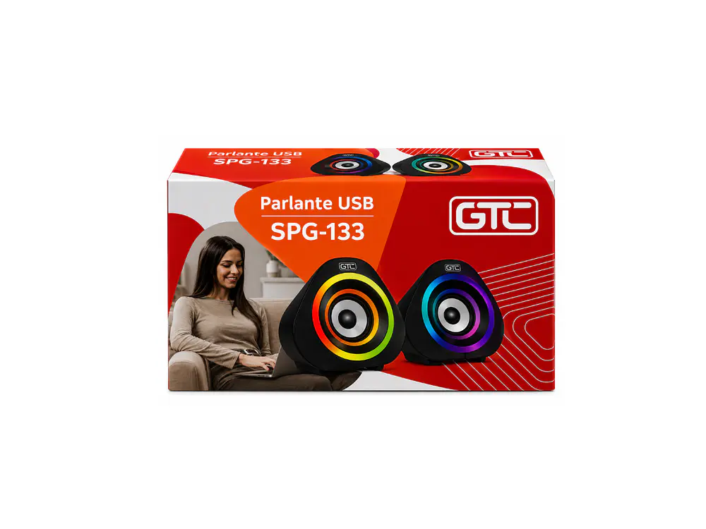 Parlante Bluetooth GTC SPG-133, 3W x 2, USB + Jack 3.5 2