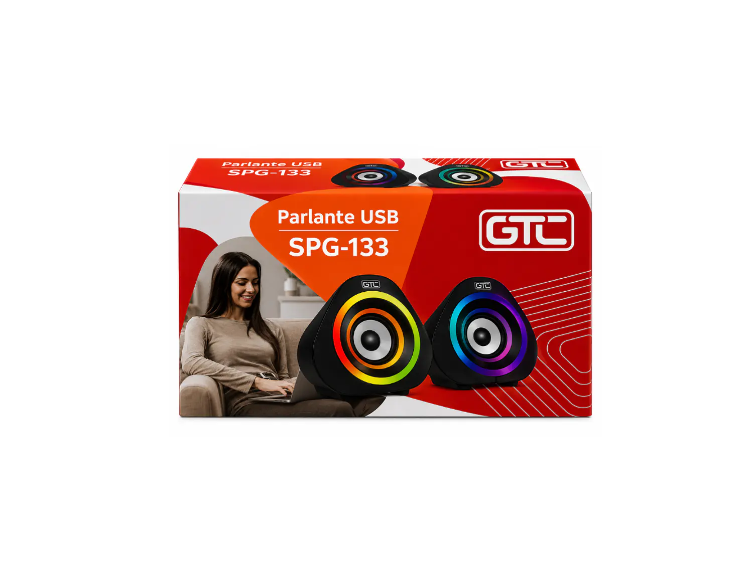 Parlante Bluetooth GTC SPG-133, 3W x 2, USB + Jack 3.5 2