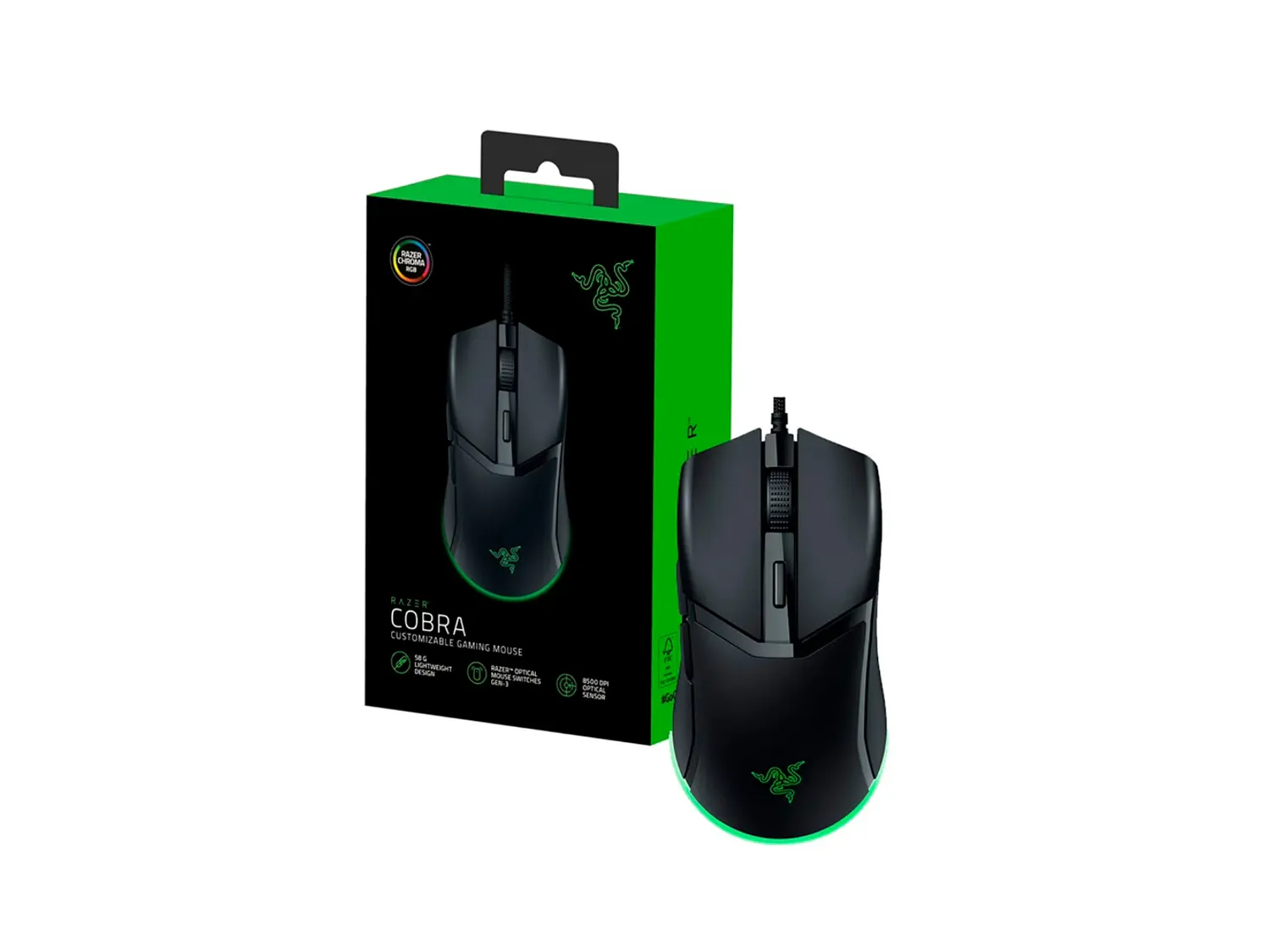 Mouse Gamer Razer Cobra, Color Negro, 8500 Dpi, 58g 2