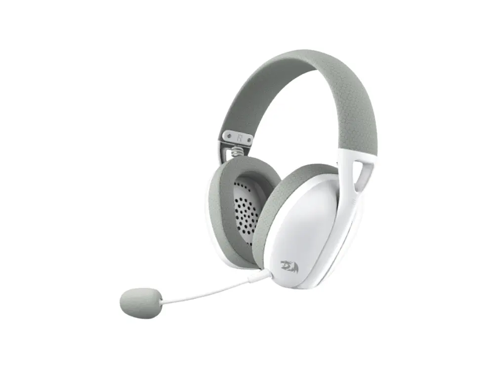 Audífonos Gamer Redragon Ire Pro H848G Wireless 2.4 GHz + Bluetooth + USB-C Blanco/Gris para PC y PS5 1