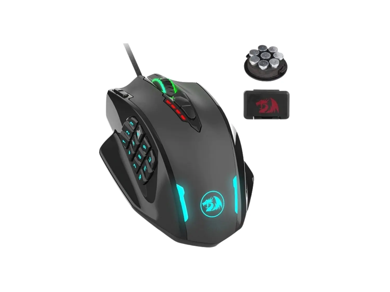 Mouse Gamer Redragon Impact M908, 12400 DPI, MMO 2