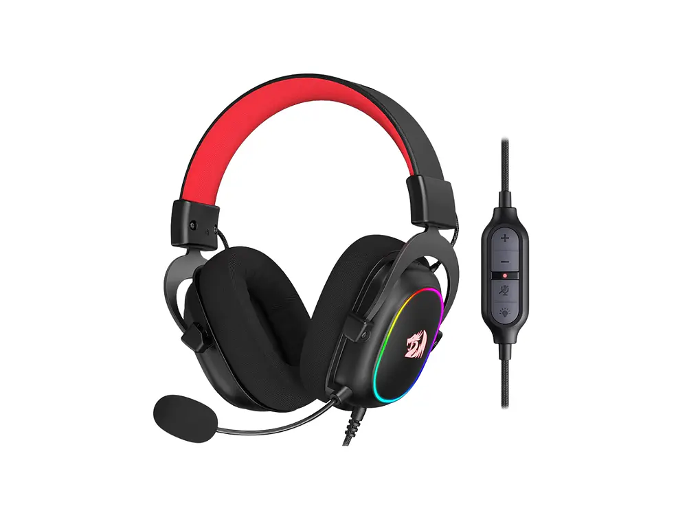 Audífonos Gamer Redragon Zeus X H510 Rgb Color Negro 1