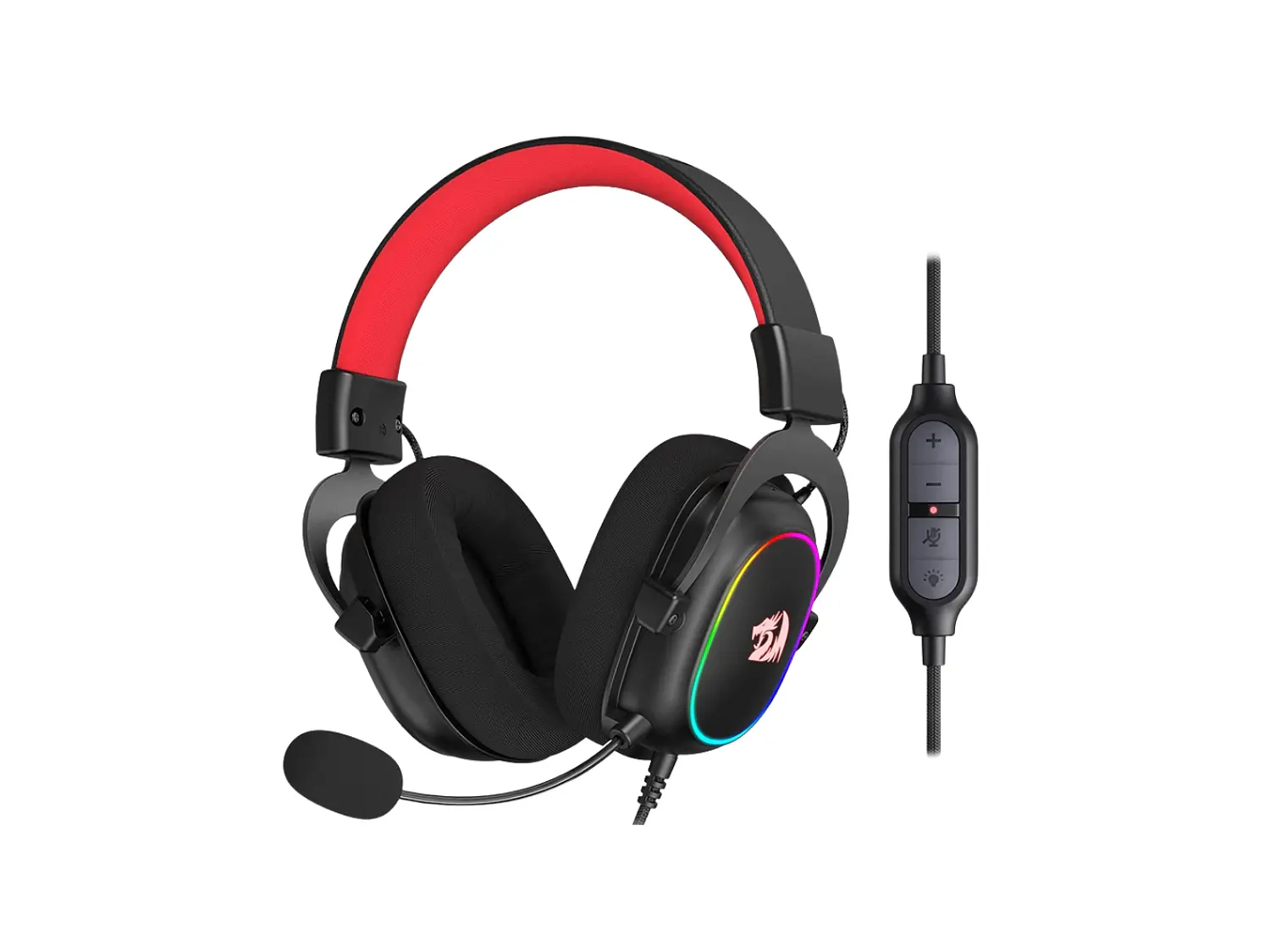 Audífonos Gamer Redragon Zeus X H510 Rgb Color Negro 1