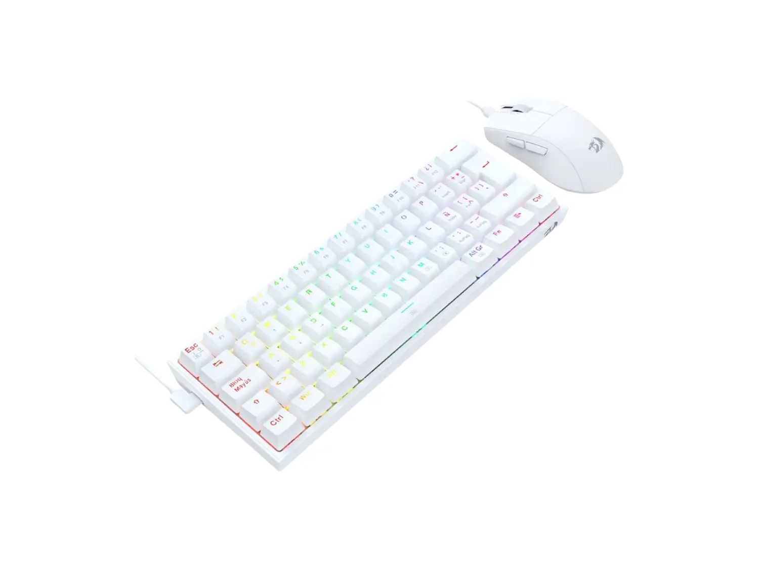 Kit Gamer Redragon S143W K617RGB 60% Español (ES) + Mouse M724 Blanco 3