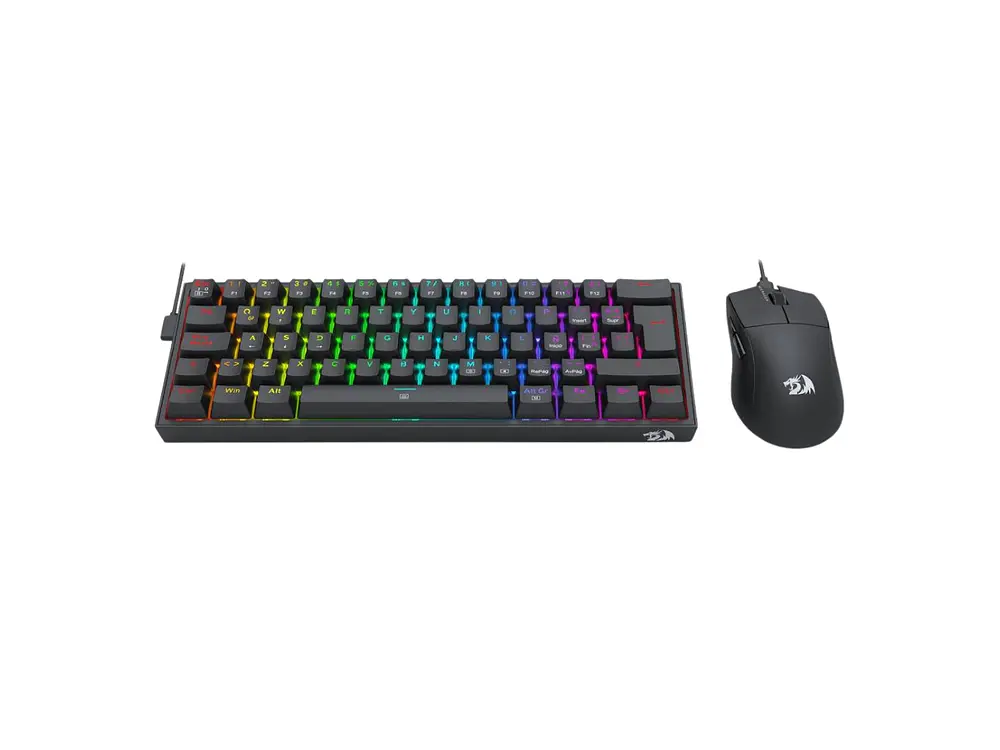 Kit Gamer Redragon S143W K617RGB 60% Español (ES) + Mouse M724 Negro 1