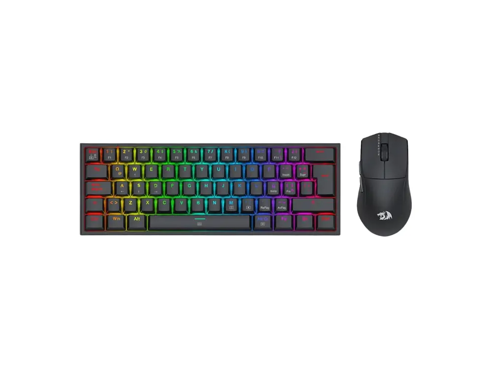 Kit Gamer Redragon S143W K617RGB 60% Español (ES) + Mouse M724 Negro 2