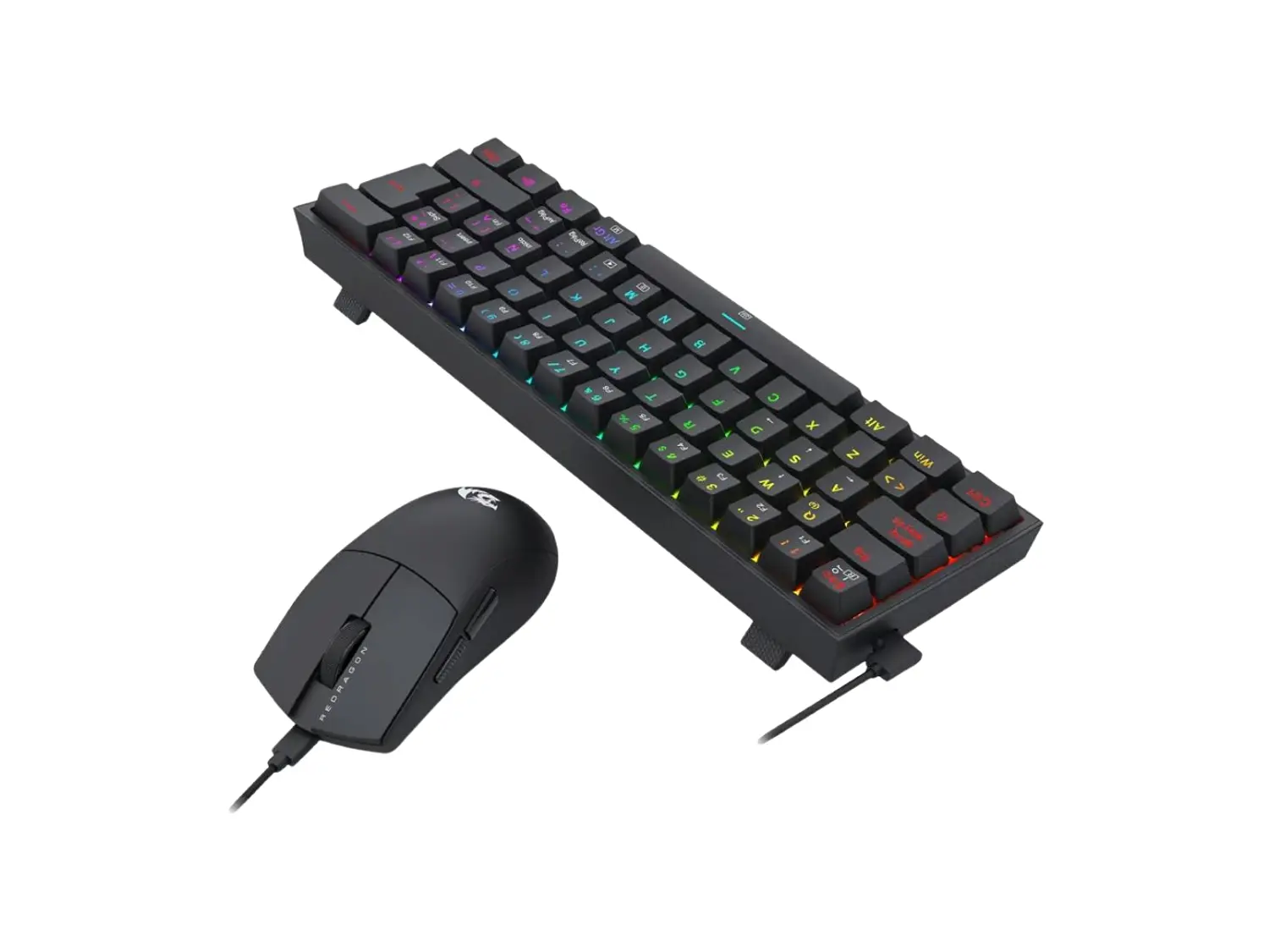Kit Gamer Redragon S143W K617RGB 60% Español (ES) + Mouse M724 Negro 3