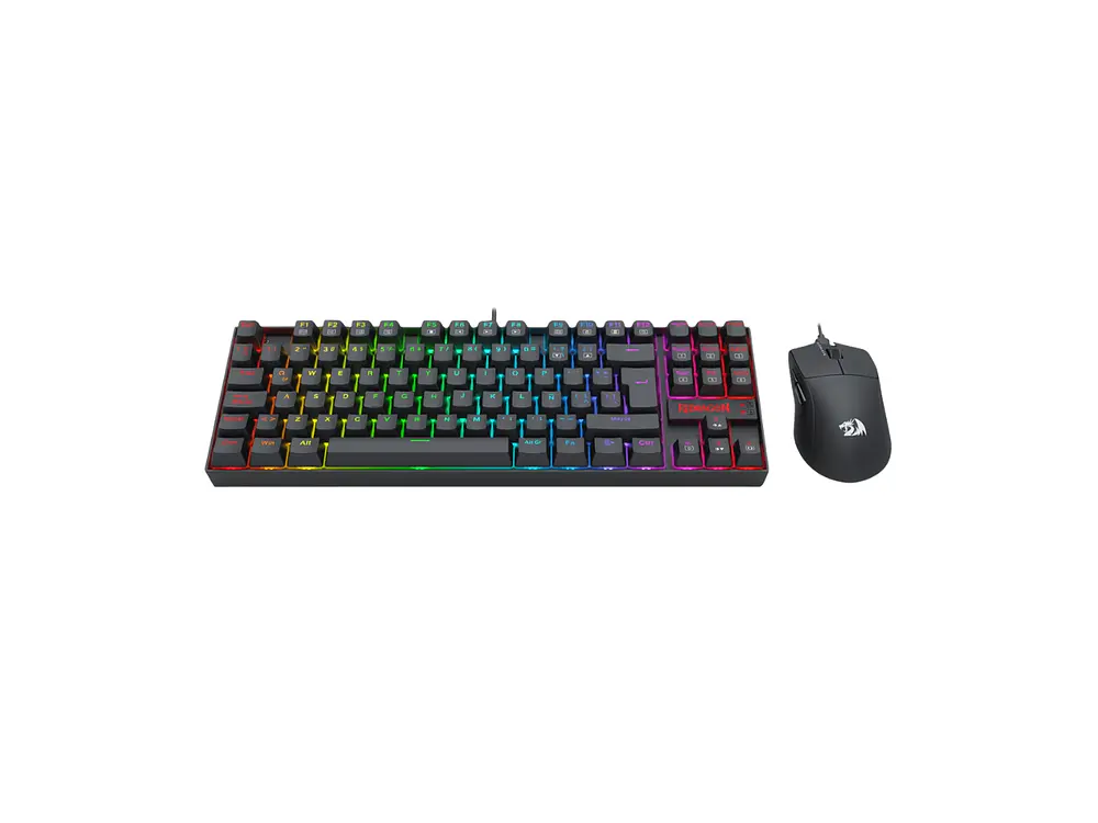 Kit Gamer Redragon S145 Kumara K552 RGB 80% Español (ES) + Mouse KING M724 Pixart 3327 Negro 1
