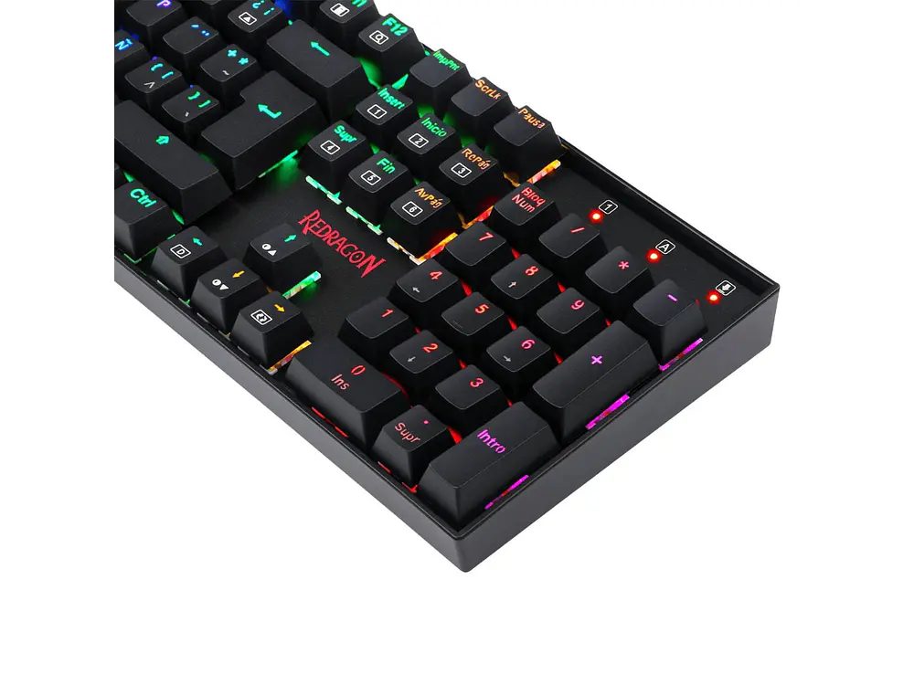 Teclado Mecánico Redragon Mitra K551 RGB, Español, Switch Red, Negro 4