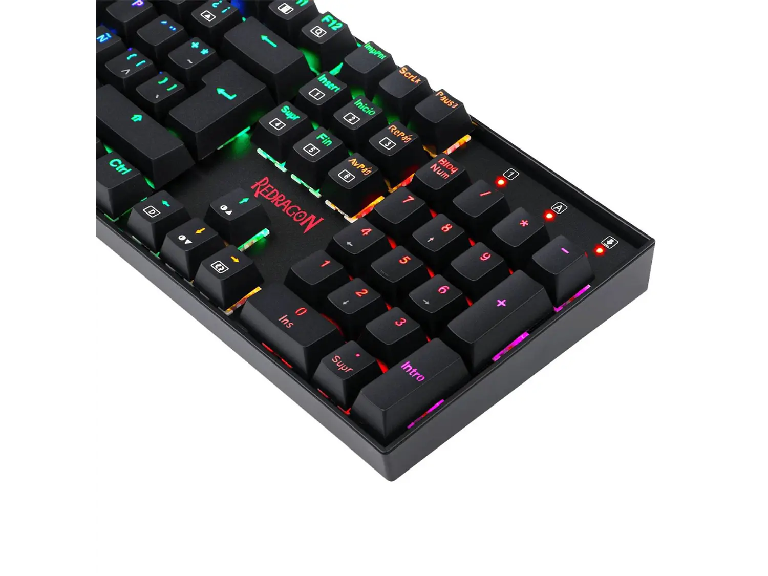 Teclado Mecánico Redragon Mitra K551 RGB, Español, Switch Red, Negro 4