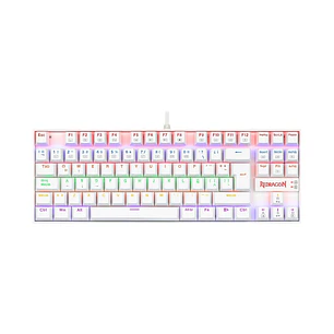 Teclado Gamer Mecánico Redragon Kumara K552W, Rainbow, Color Blanco, Español