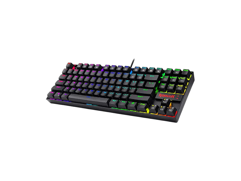 Teclado Gamer Mecánico Redragon Kumara K552, Rainbow, Color Negro, Español 2