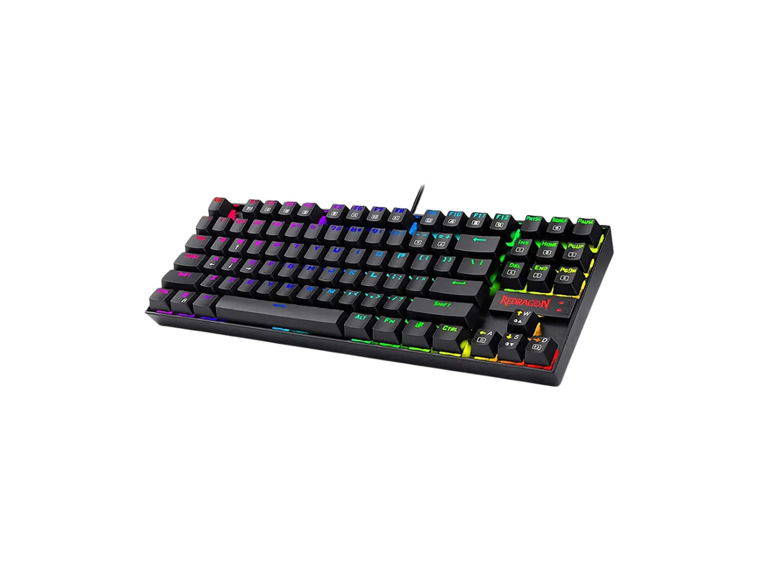 Teclado Gamer Mecánico Redragon Kumara K552, Rainbow, Color Negro, Español 2