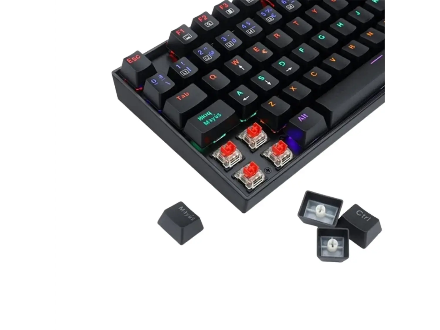 Teclado Gamer Mecánico Redragon Kumara K552, Rainbow, Color Negro, Español 3