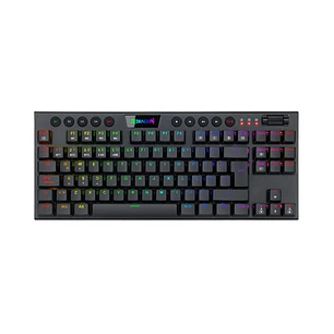 Teclado Mecánico Inalámbrico Redragon Horus K621 TKL 80%, Español, RGB, Switch Red, Color Negro