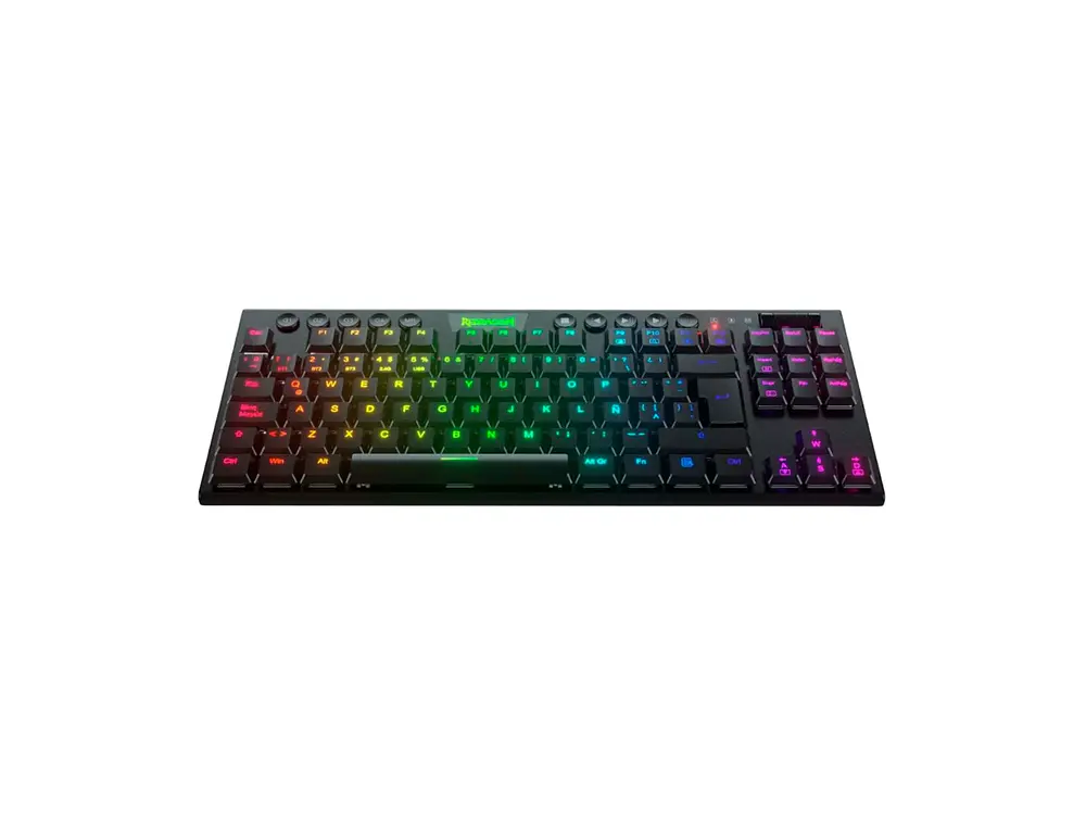 Teclado Mecánico Inalámbrico Redragon Horus K621 TKL 80%, Español, RGB, Switch Red, Color Negro 2