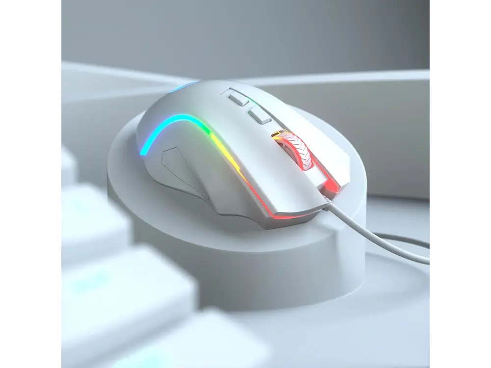 Mouse Gamer Redragon Griffin M607W, 7200 Dpi, Color Blanco 4