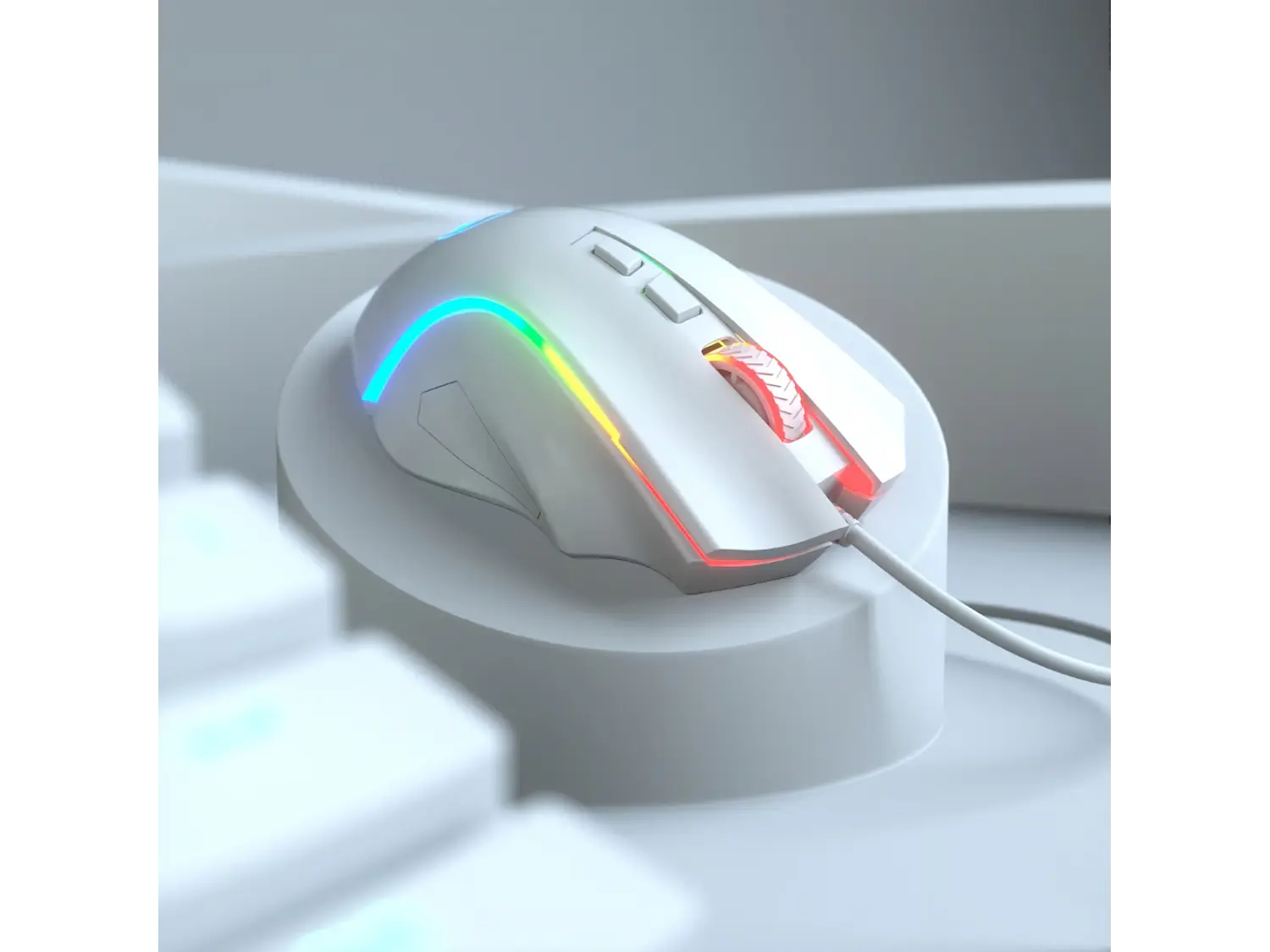 Mouse Gamer Redragon Griffin M607W, 7200 Dpi, Color Blanco 4