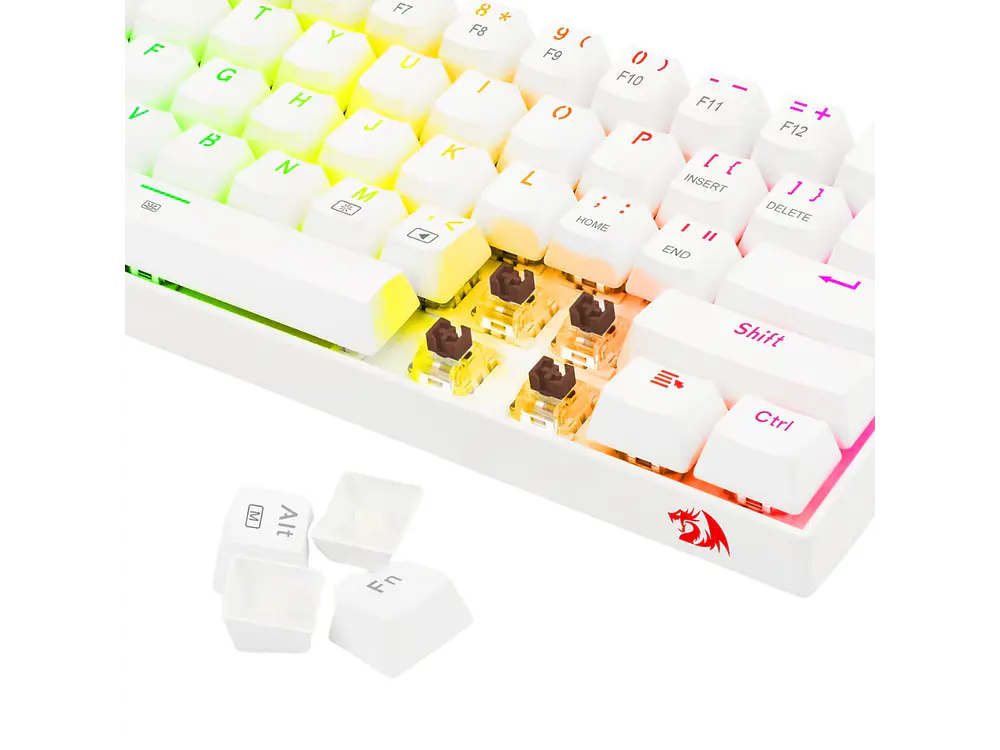 Teclado Redragon Dragonborn K630W RGB, Brown White Español 4